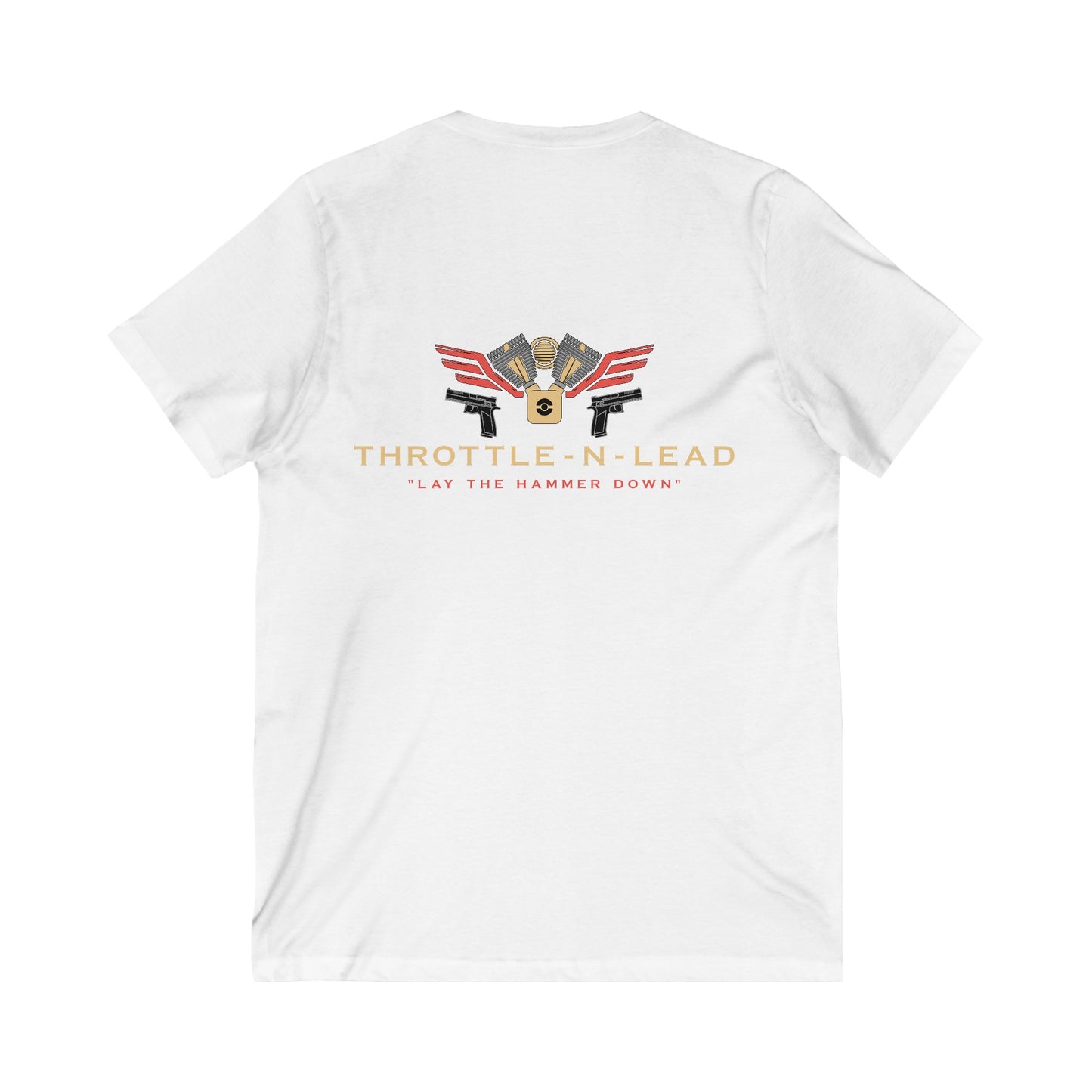 Throttle N Lead Unisex Jersey Short Sleeve V-Neck Tee