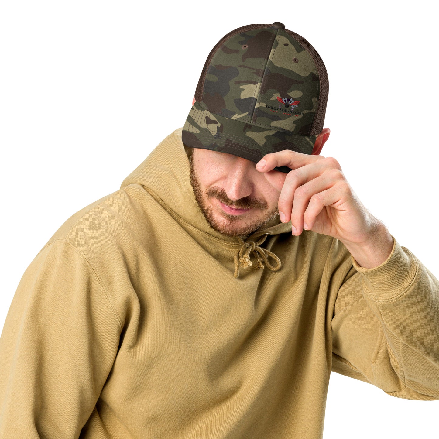 Throttle-N-Lead Camo Trucker Hat