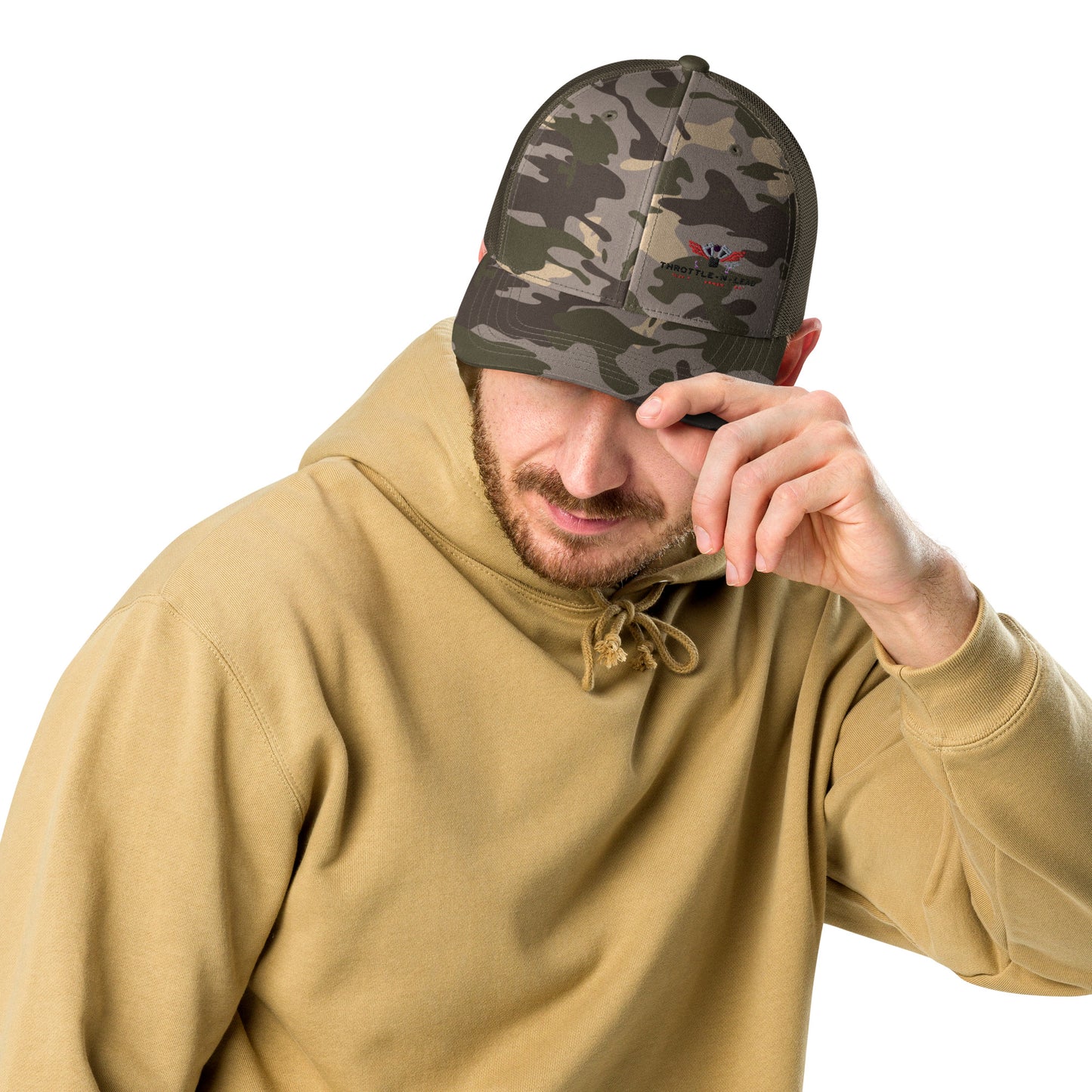 Throttle-N-Lead Camo Trucker Hat