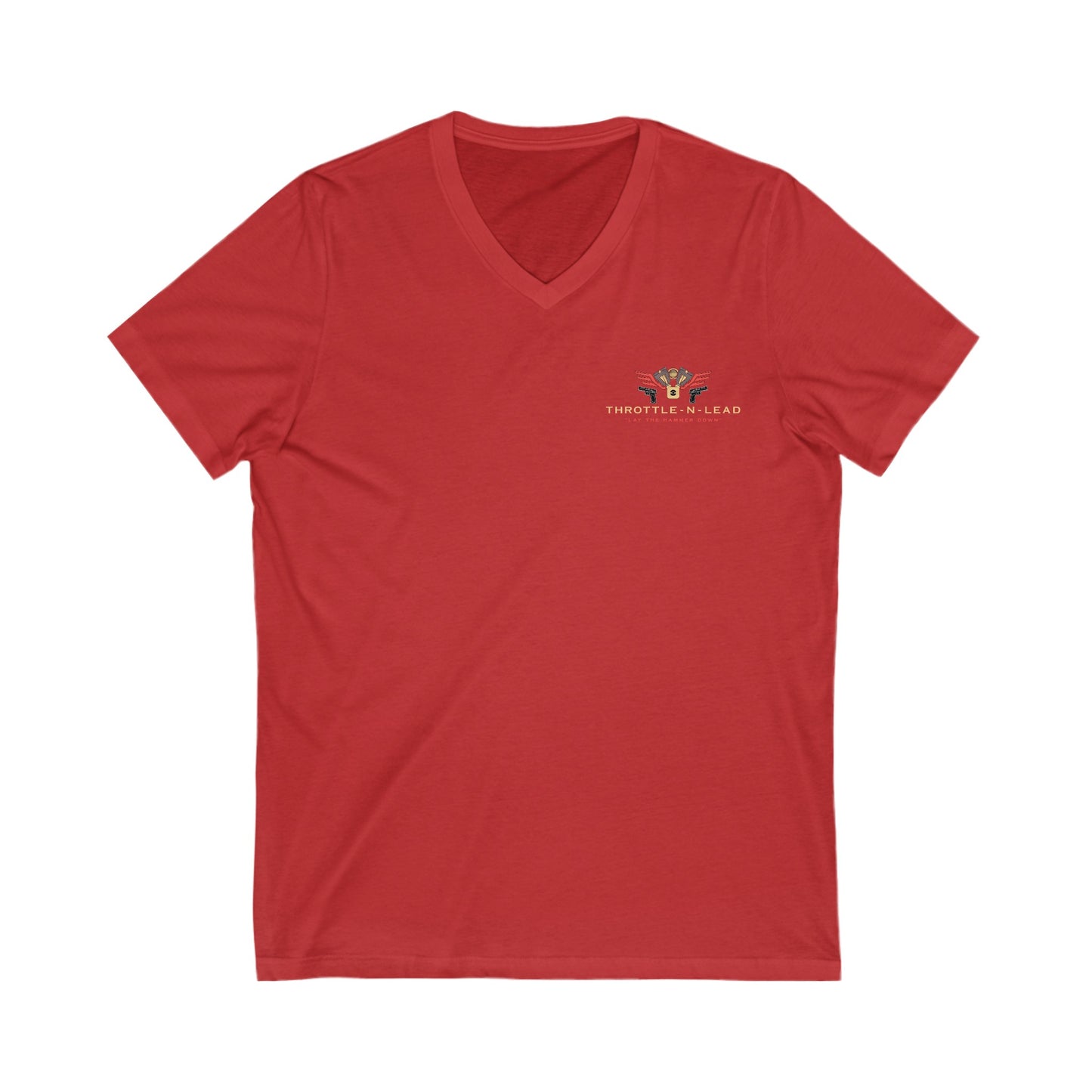 Throttle N Lead Unisex Jersey Short Sleeve V-Neck Tee