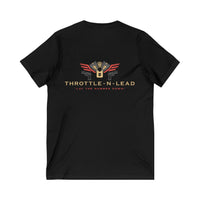 Throttle N Lead Unisex Jersey Short Sleeve V-Neck Tee