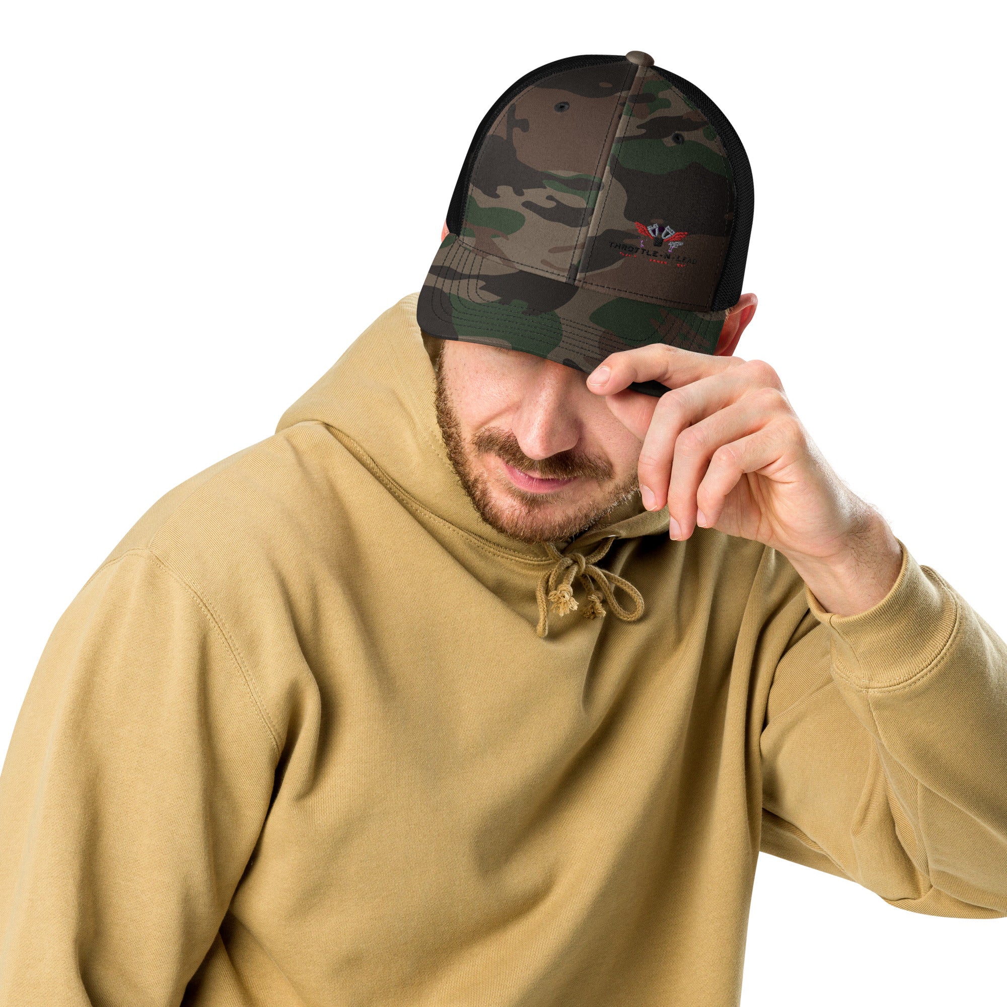 Throttle-N-Lead Camo Trucker Hat